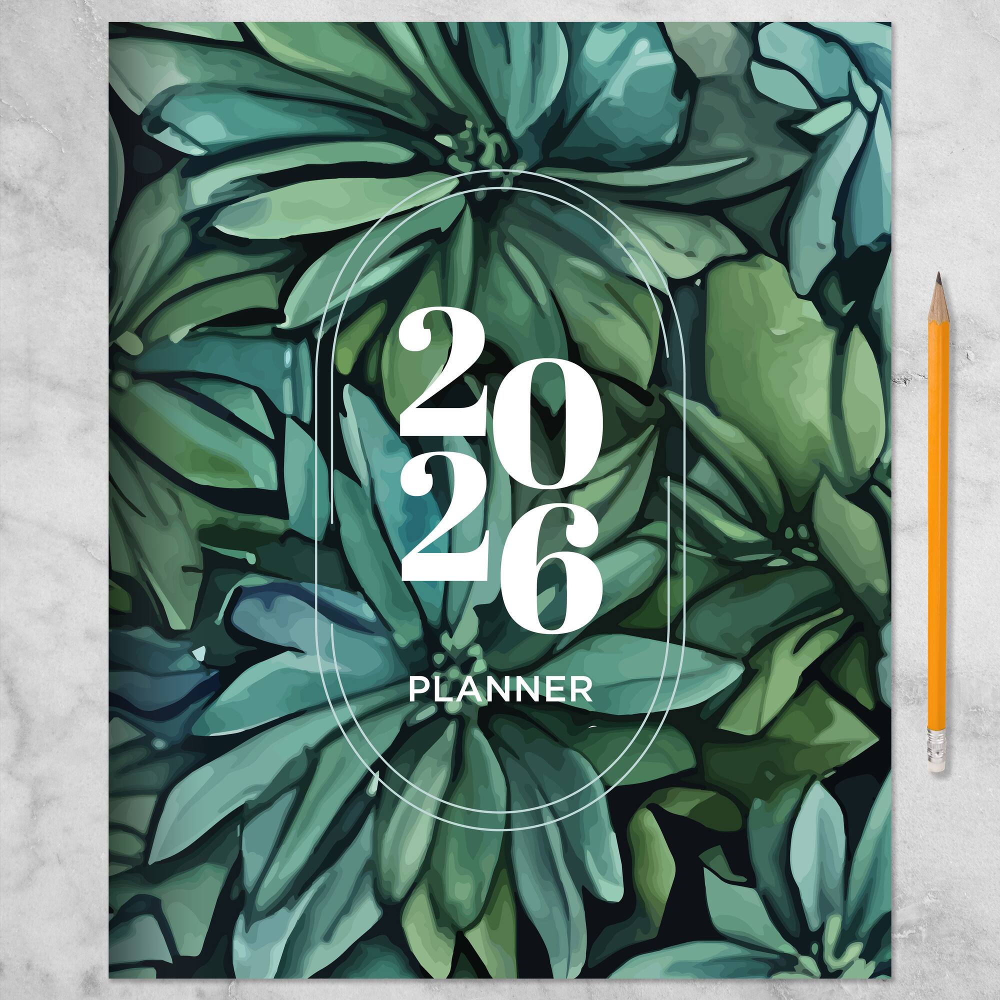 2026 Succulent Large Monthly Planner